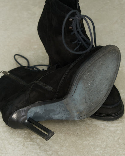 Ann Demeulemeester FW2010 Black Double Heel Boots