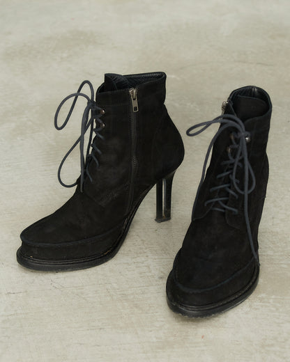 Ann Demeulemeester FW2010 Black Double Heel Boots