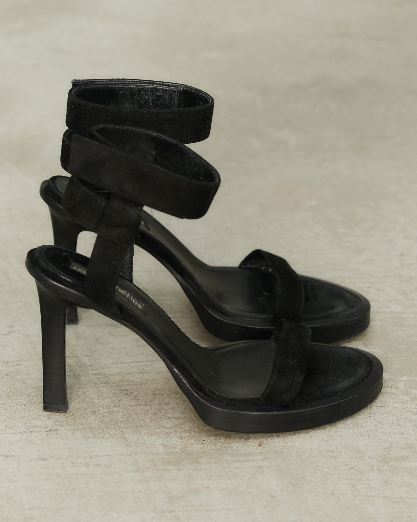 Ann Demeulemeester Black Suede Heels