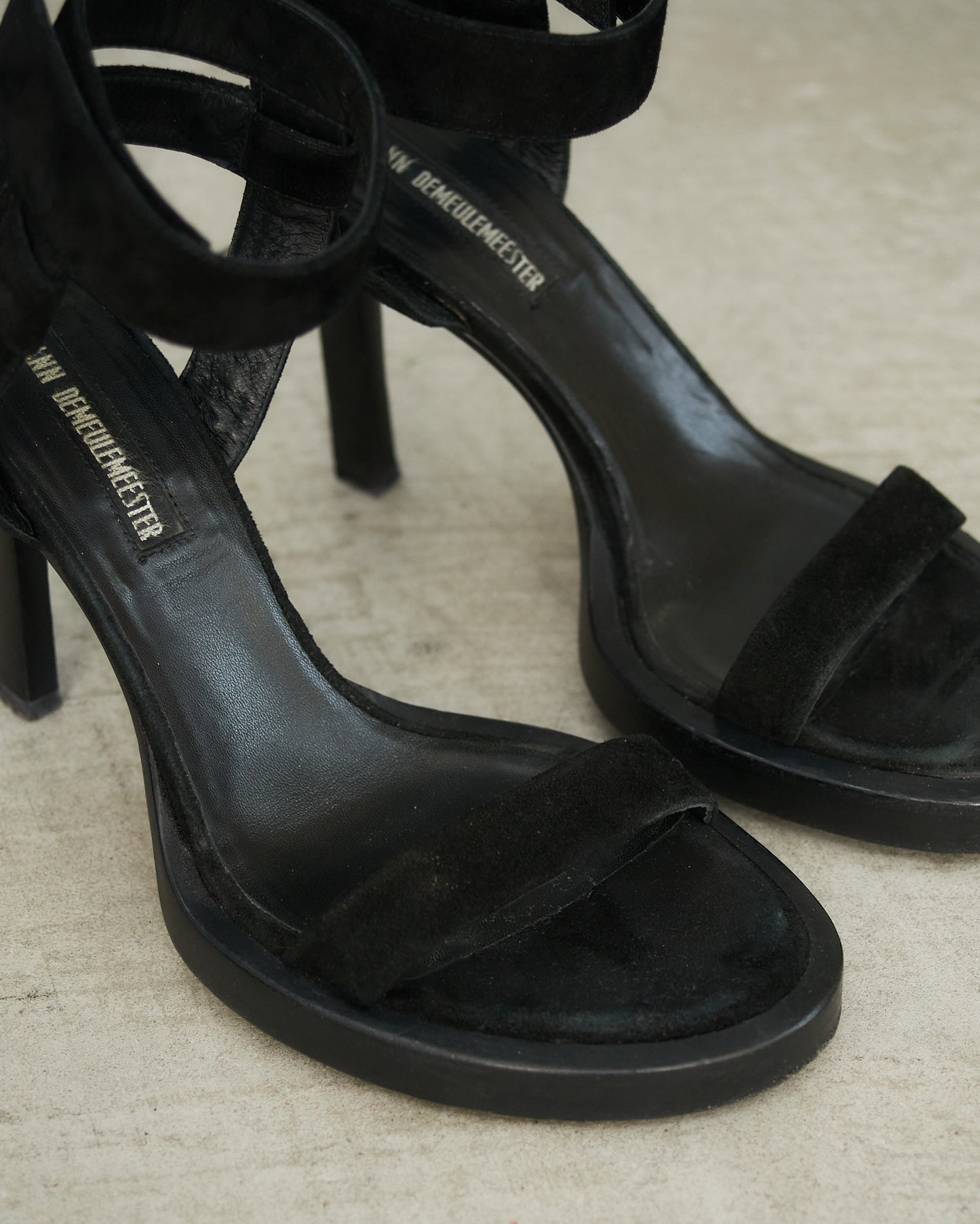 Ann Demeulemeester Black Suede Heels