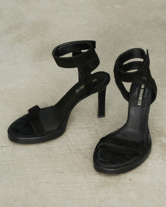 Ann Demeulemeester Black Suede Heels