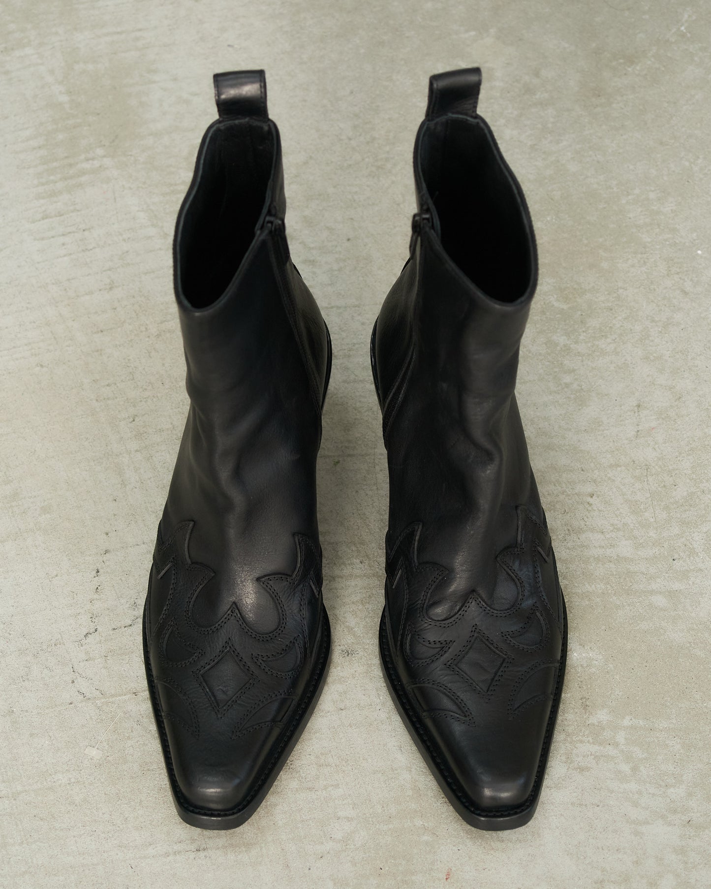 Ann Demeulemeester Black Texan Boots