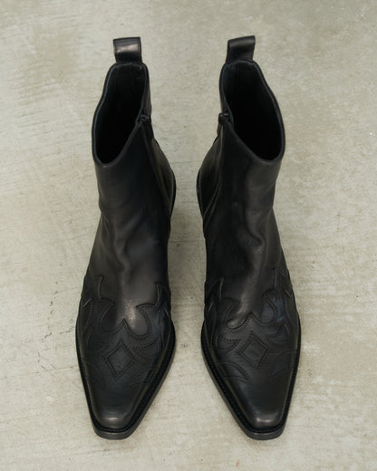 Ann Demeulemeester Black Texan Boots