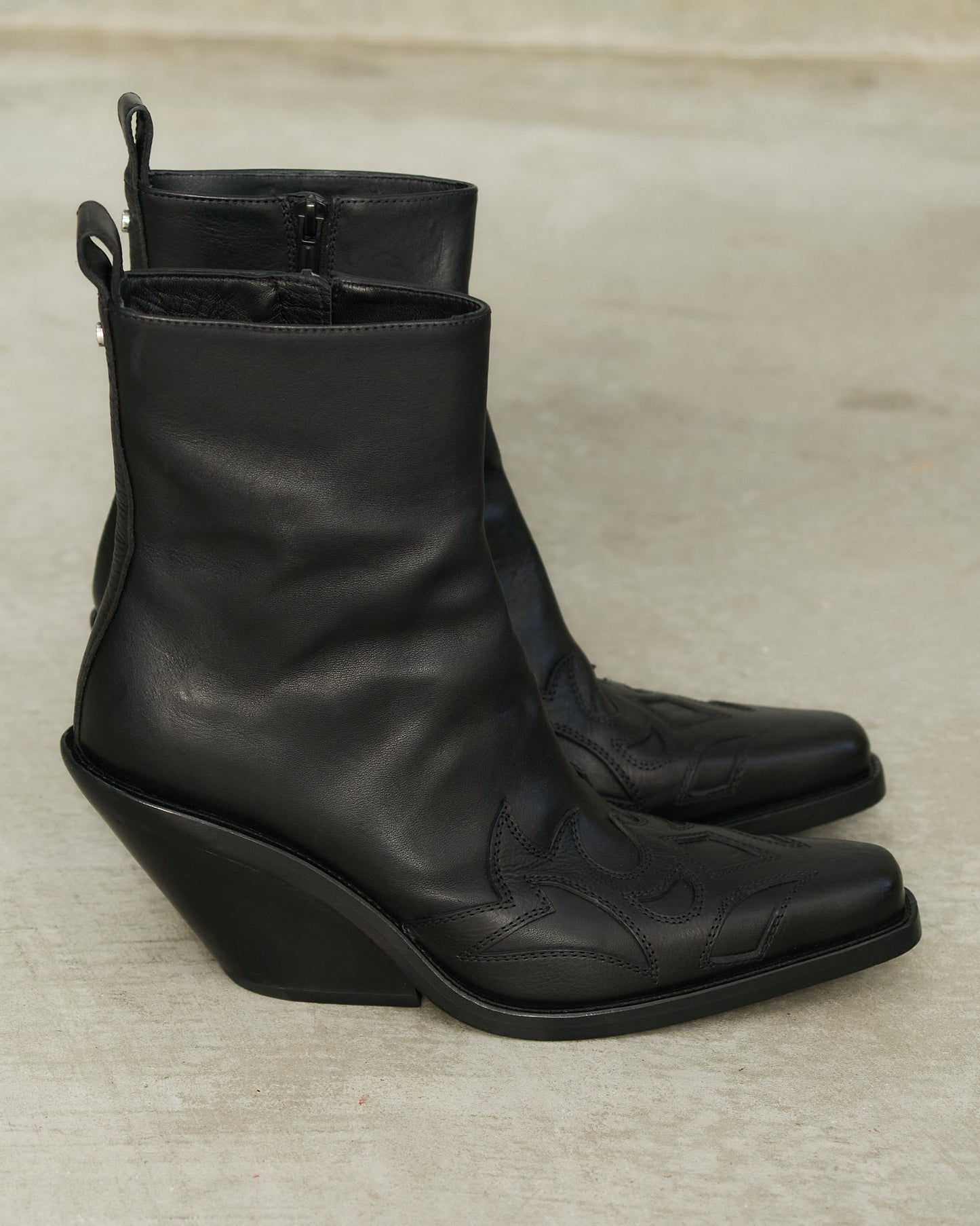 Ann Demeulemeester Black Texan Boots
