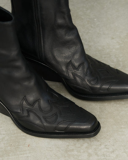 Ann Demeulemeester Black Texan Boots