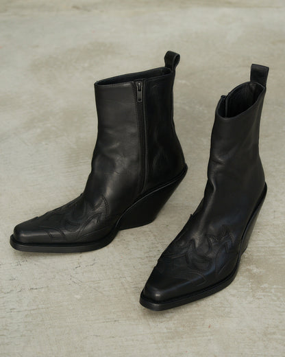 Ann Demeulemeester Black Texan Boots