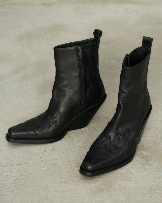 Ann Demeulemeester Black Texan Boots