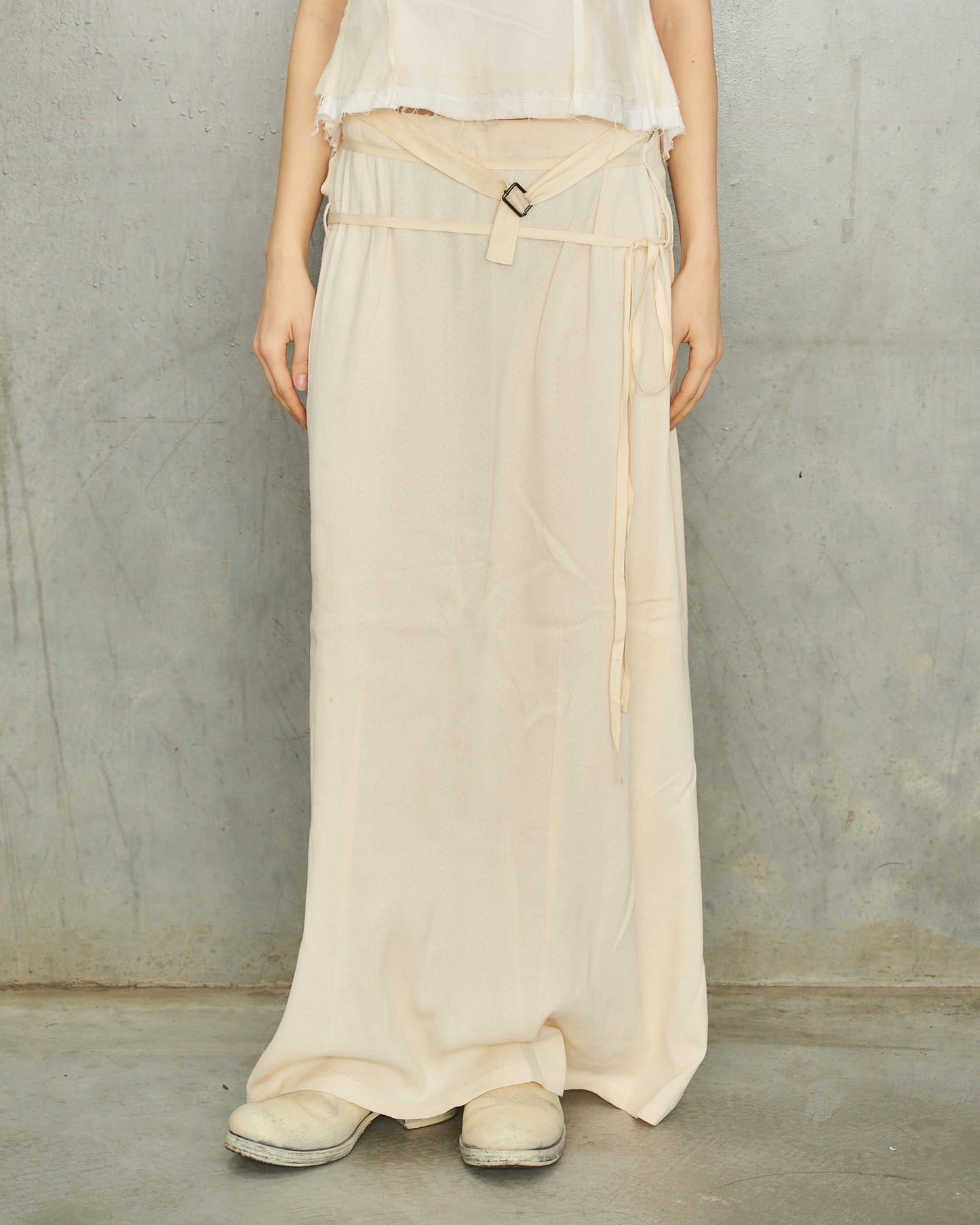 Ann Demeulemeester SS1994 Cream Bondage Skirt
