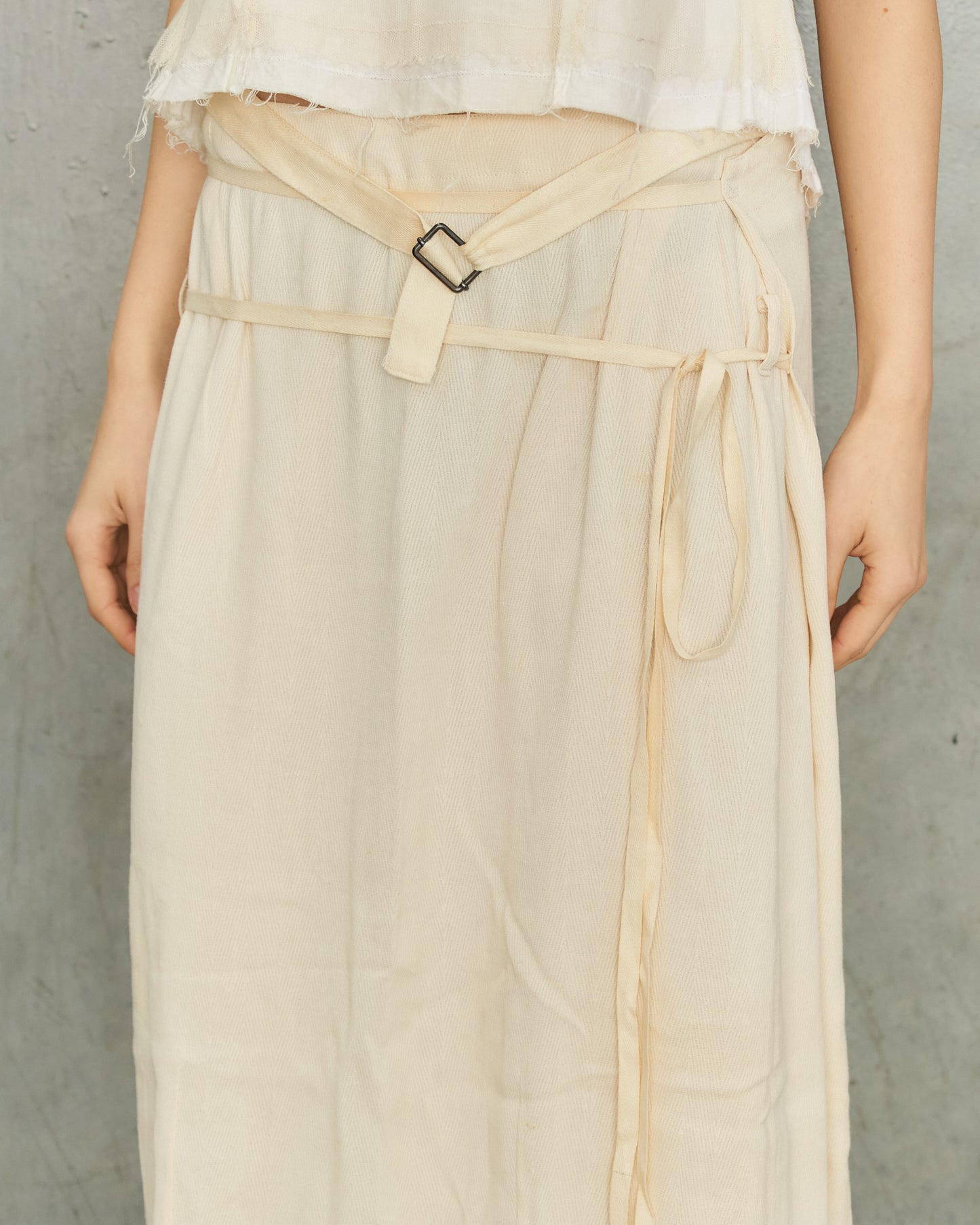 Ann Demeulemeester SS1994 Cream Bondage Skirt