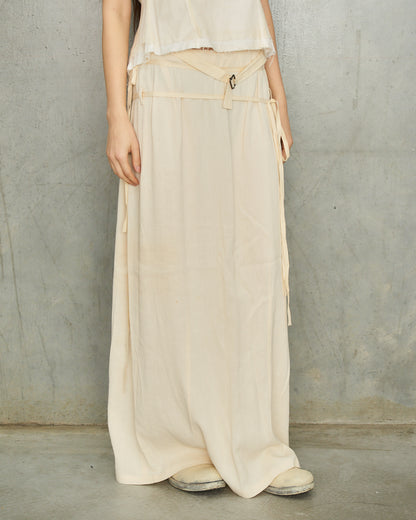 Ann Demeulemeester SS1994 Cream Bondage Skirt