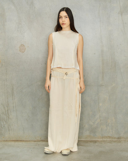 Ann Demeulemeester SS1994 Cream Bondage Skirt