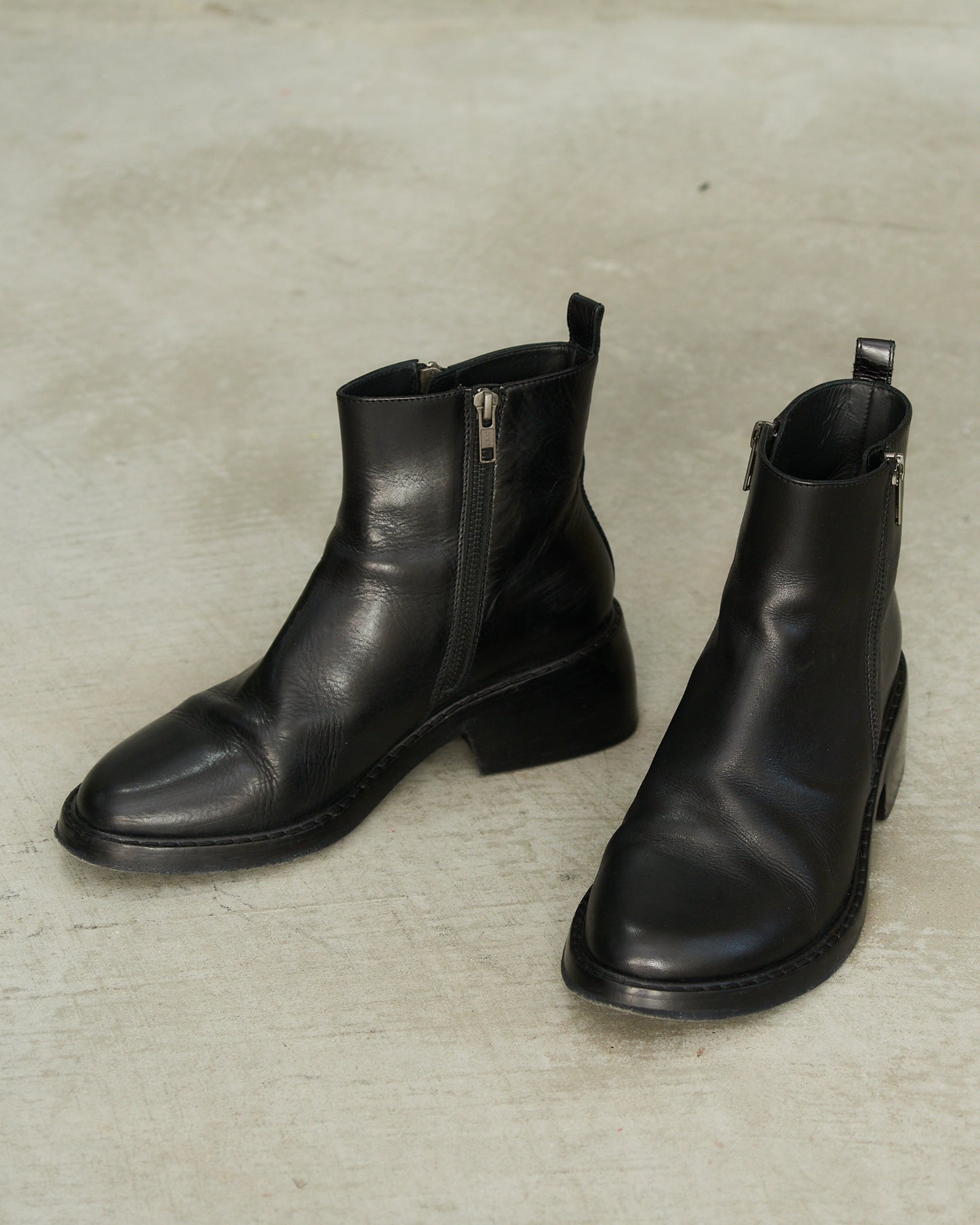 Ann Demeulemeester Black Double Zip Boots
