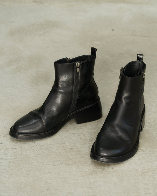Ann Demeulemeester Black Double Zip Boots