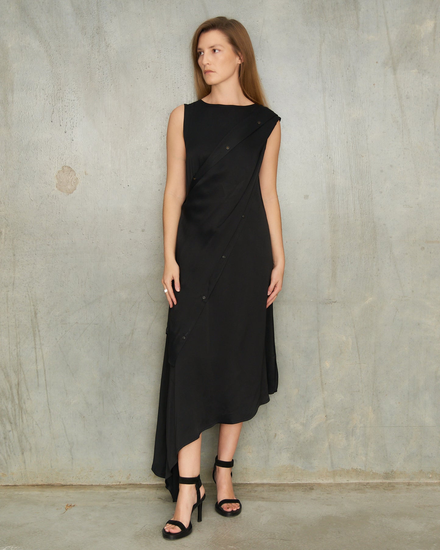 Ann Demeulemeester Black Convertible Drape Dress