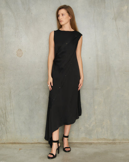 Ann Demeulemeester Black Convertible Drape Dress