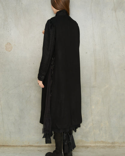 Black Coat With Detachable Chemise