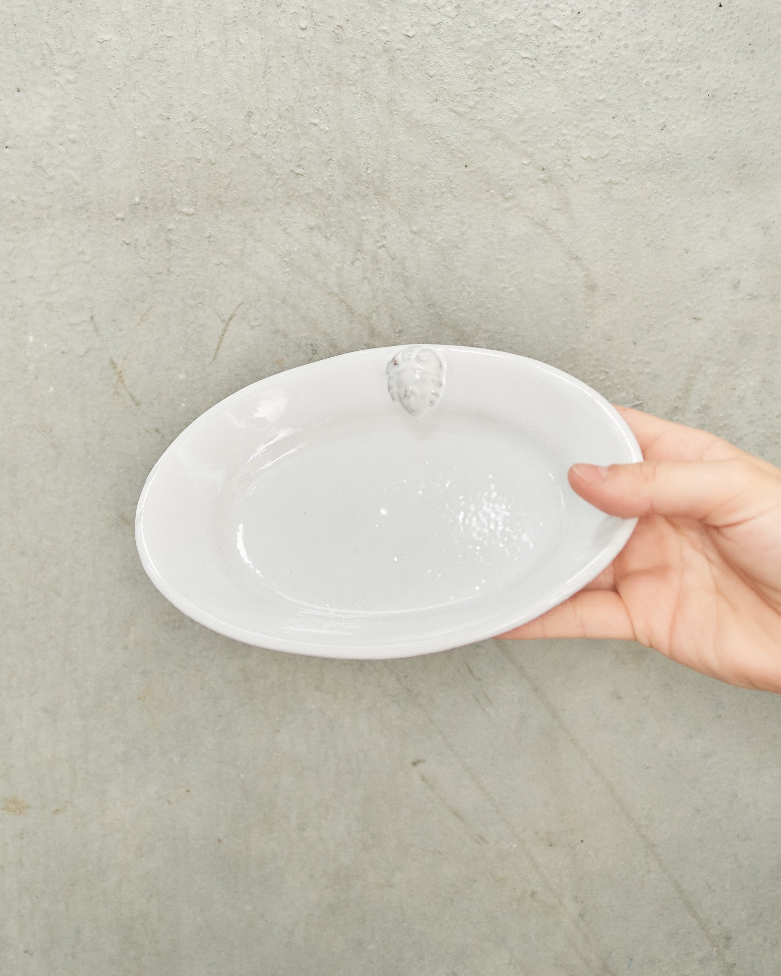 Astier De Villatte Oval Alexandre Mini Platter White PLTALX6