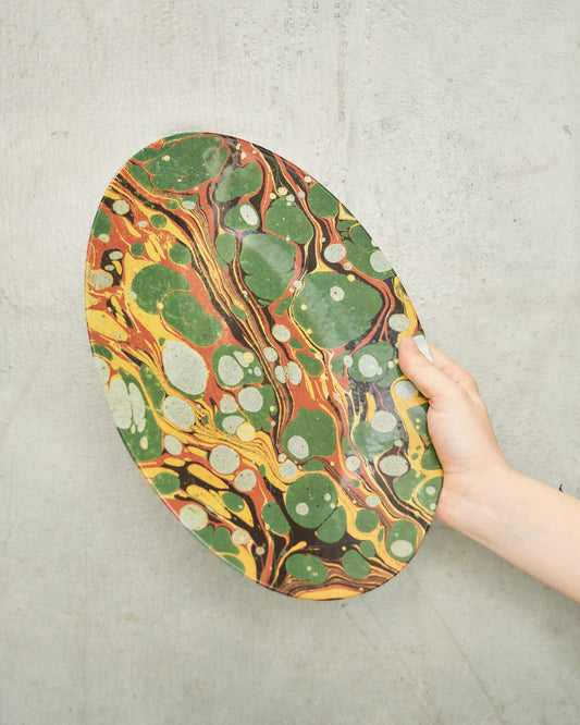 Green Marble Oval Platter