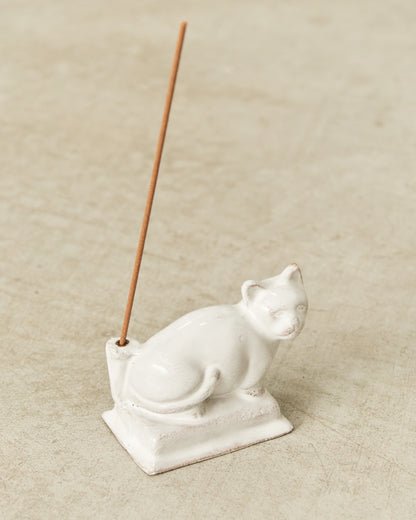 astier de villatte minou cat incense holder