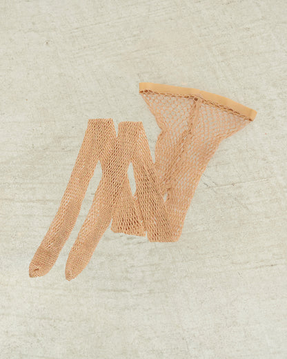 Beige Fishnet Tights