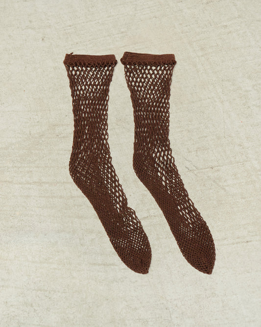 Chocolate Fishnet Socks