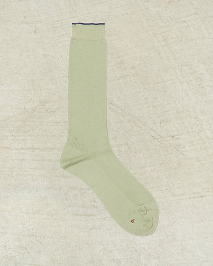 Sage Fine Ribbed Socks