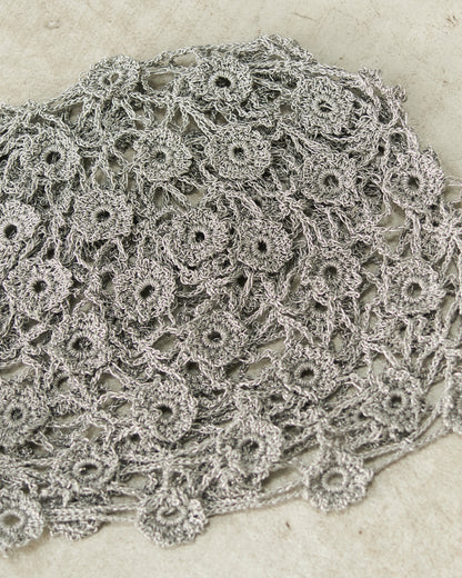 Silver Lurex Crochet Cap
