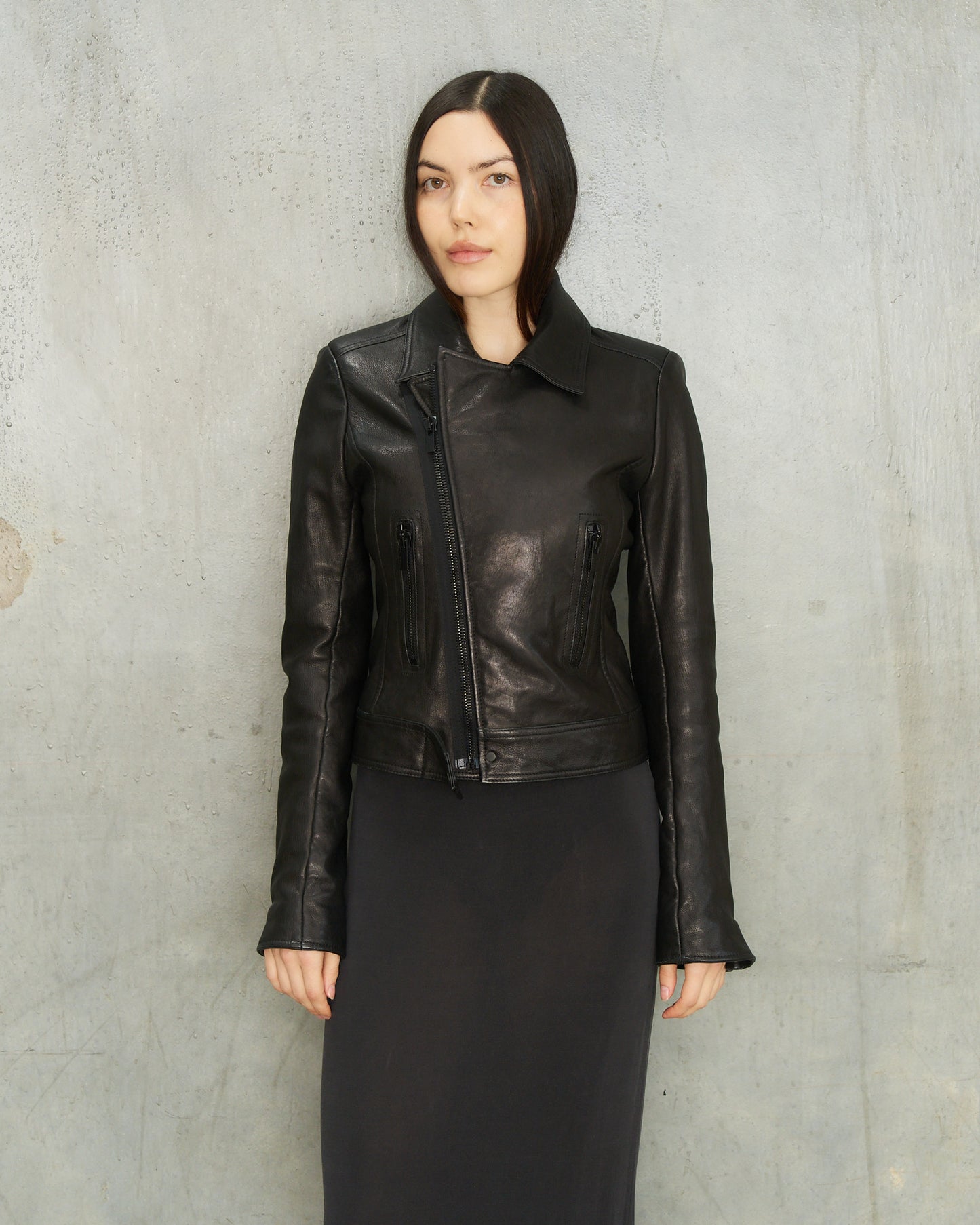 Balenciaga Black Leather Biker Jacket