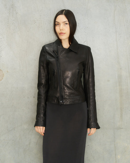 Balenciaga Black Leather Biker Jacket