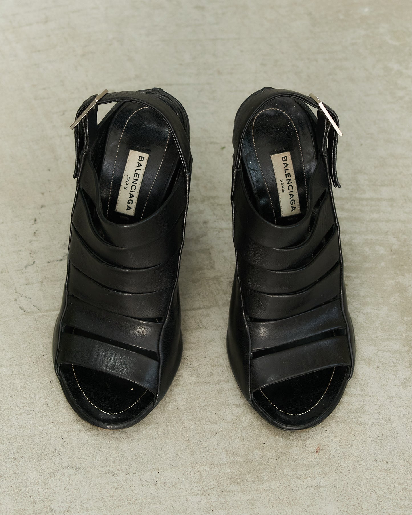 Balenciaga Black Leather Heels