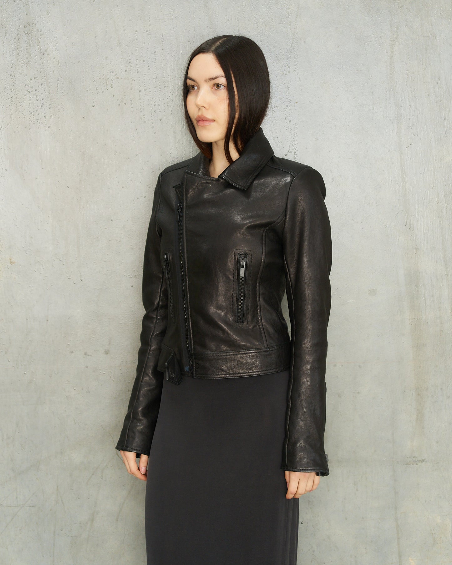 Balenciaga Black Leather Biker Jacket