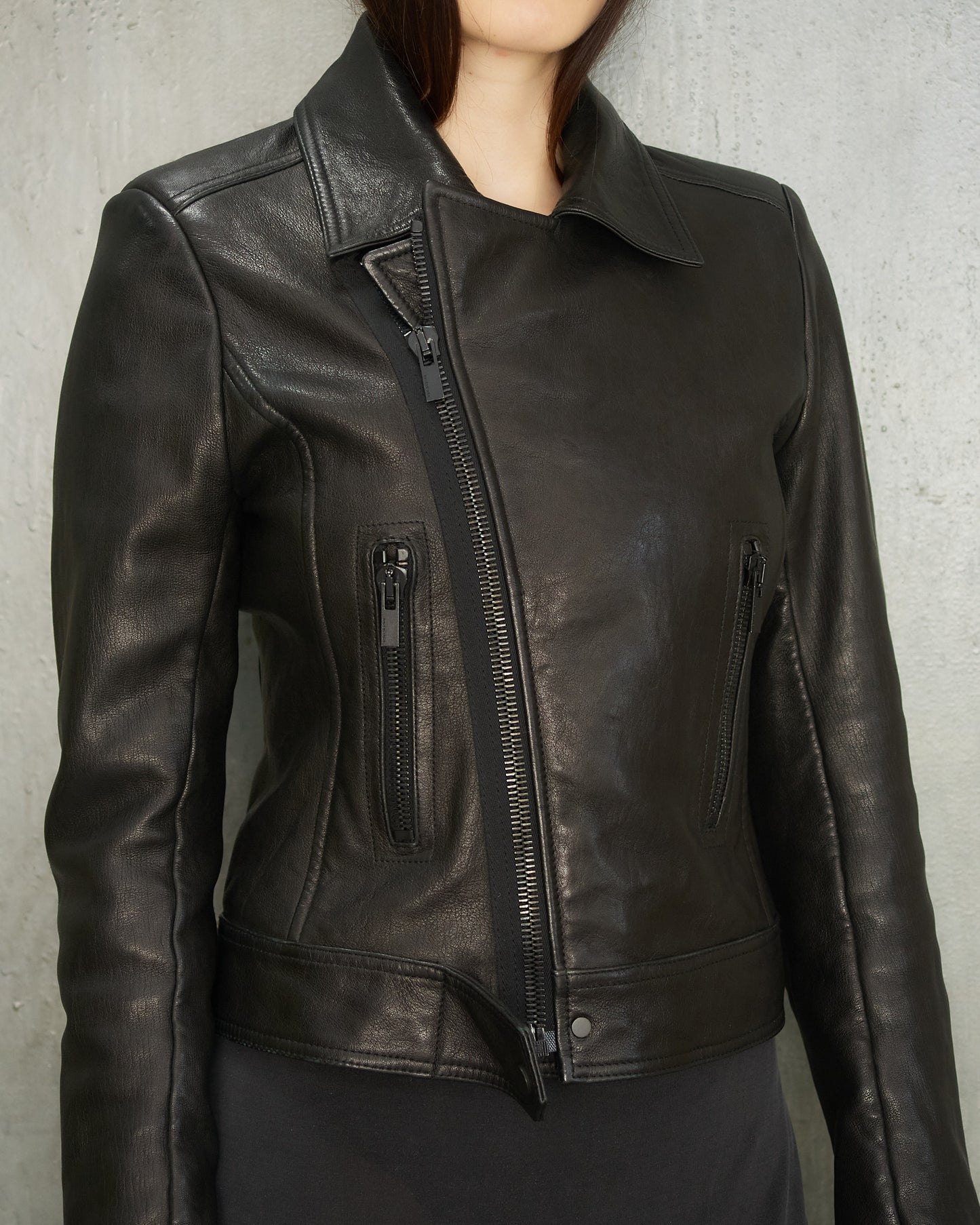 Balenciaga Black Leather Biker Jacket
