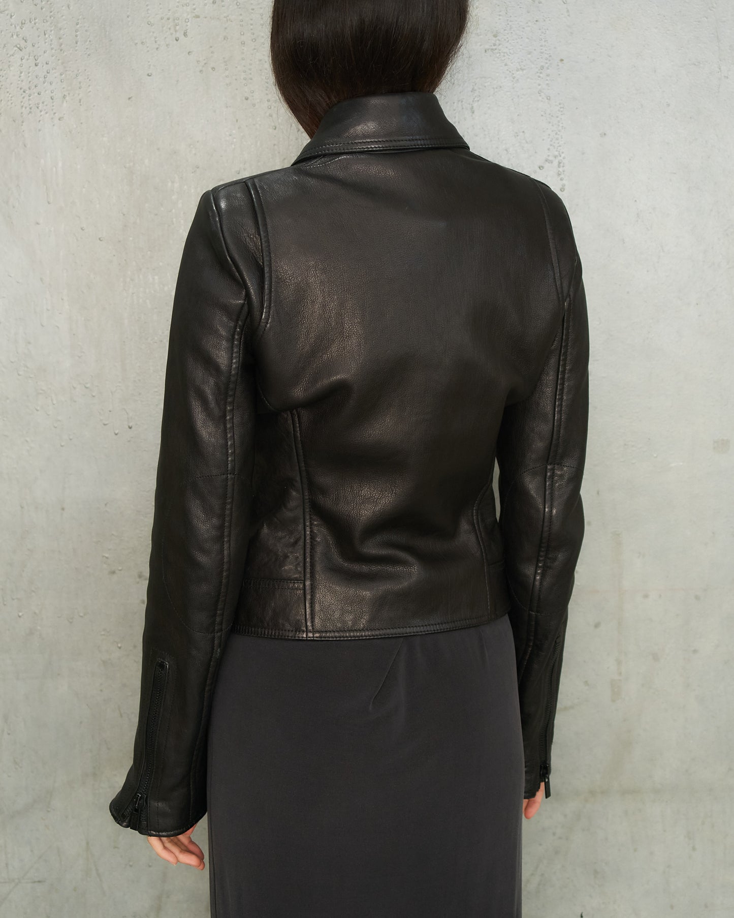 Balenciaga Black Leather Biker Jacket