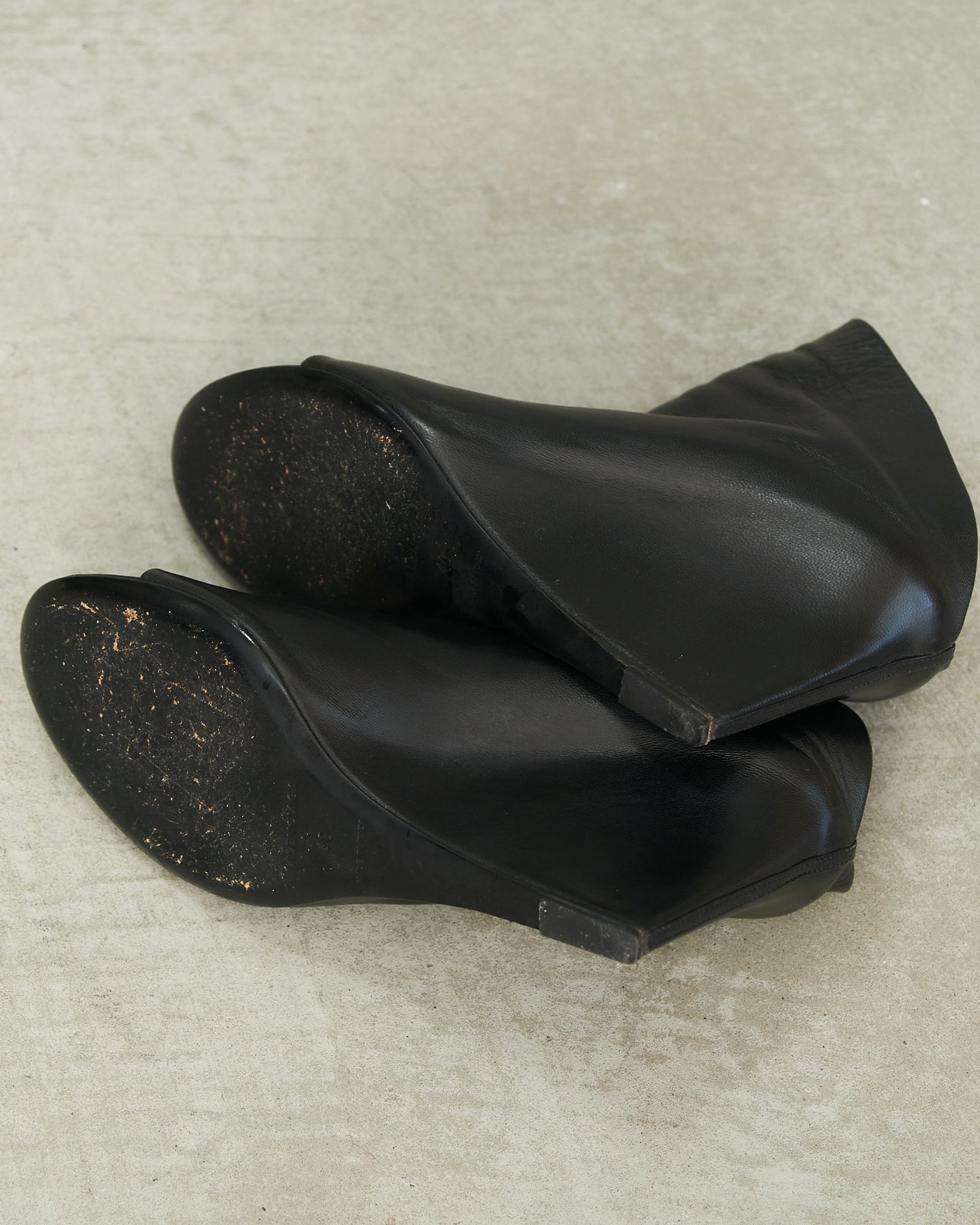 Balenciaga Black Leather Wedges
