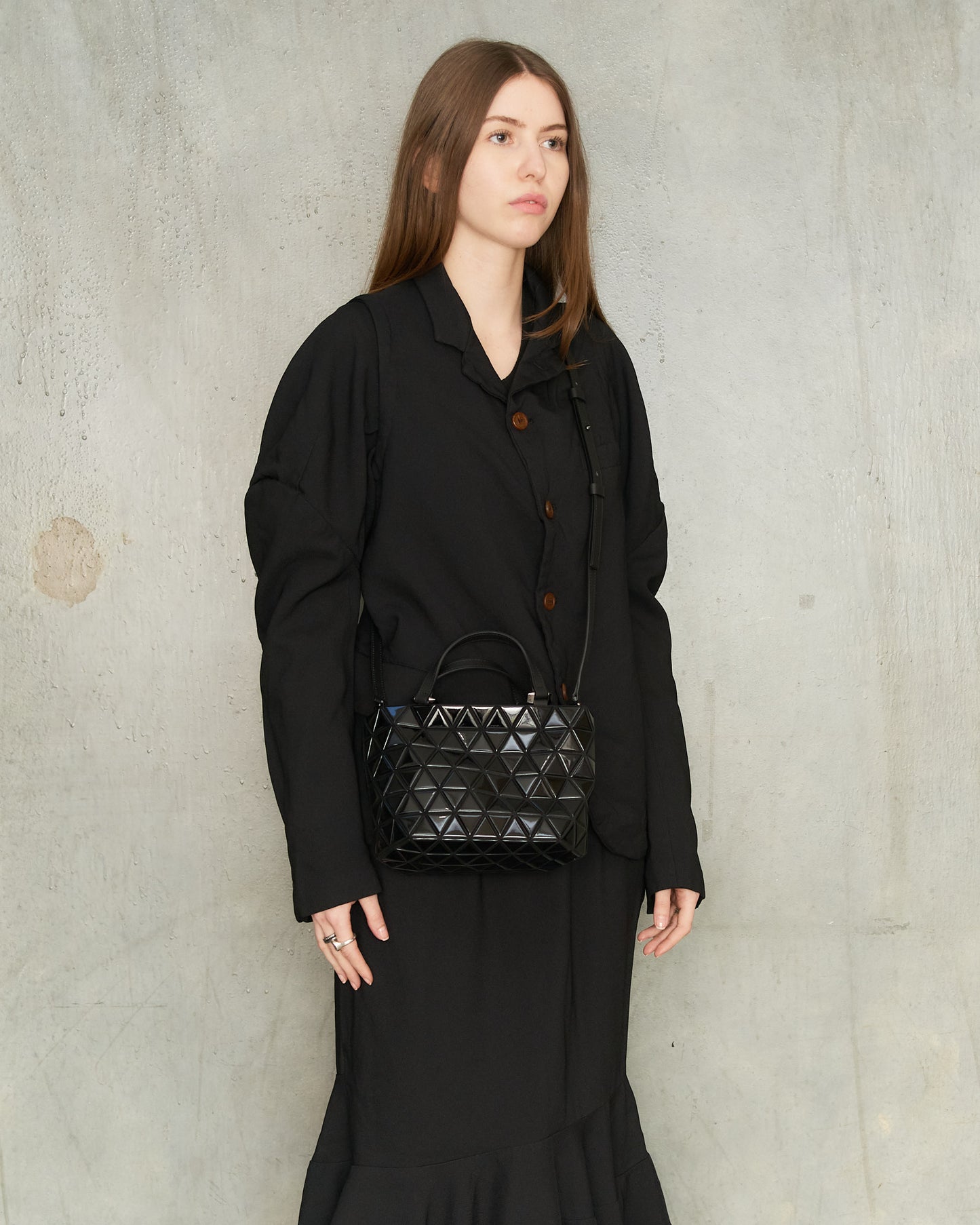 Black Crystal Gloss Handbag