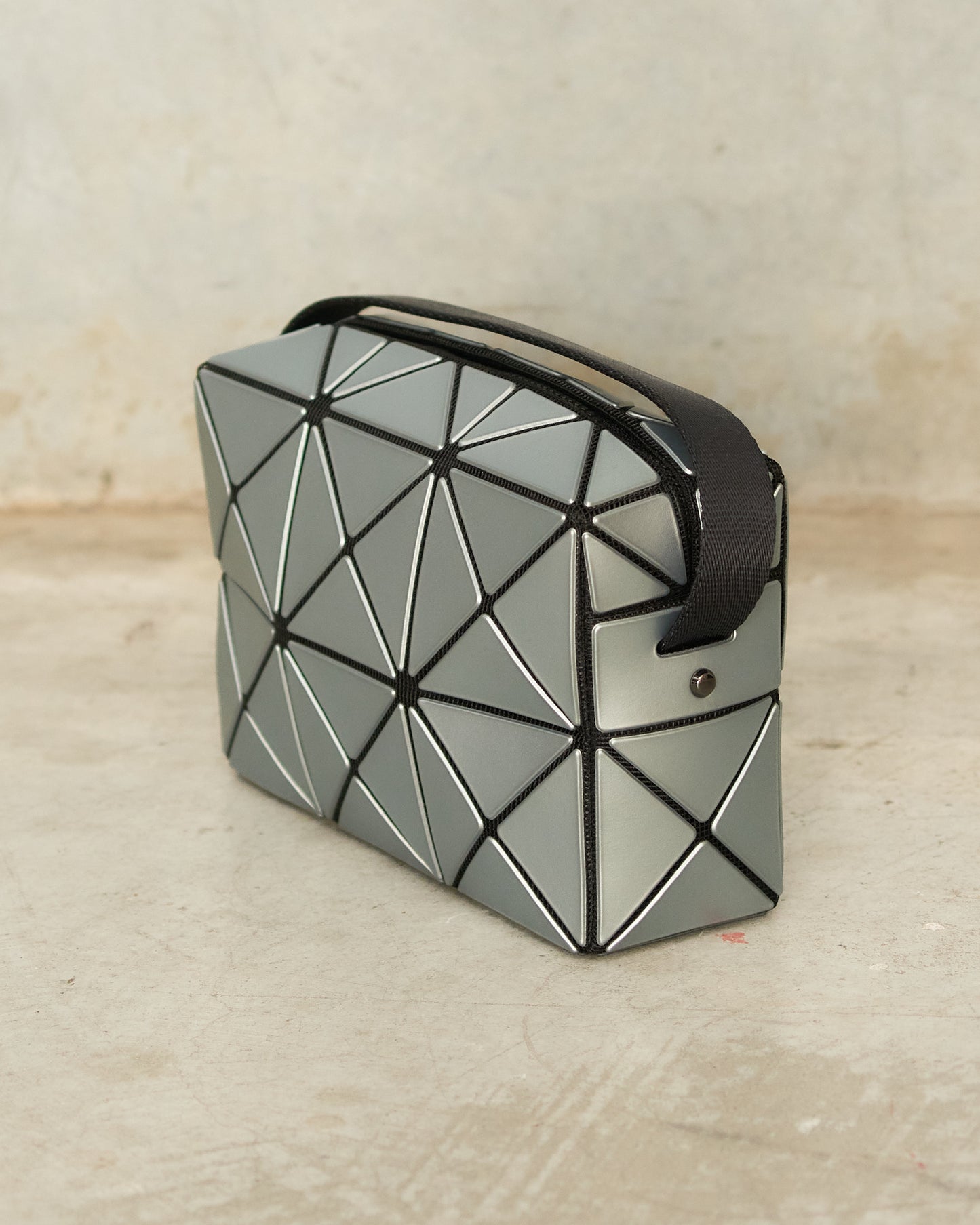 Blue Metallic Cuboid Shoulder Bag