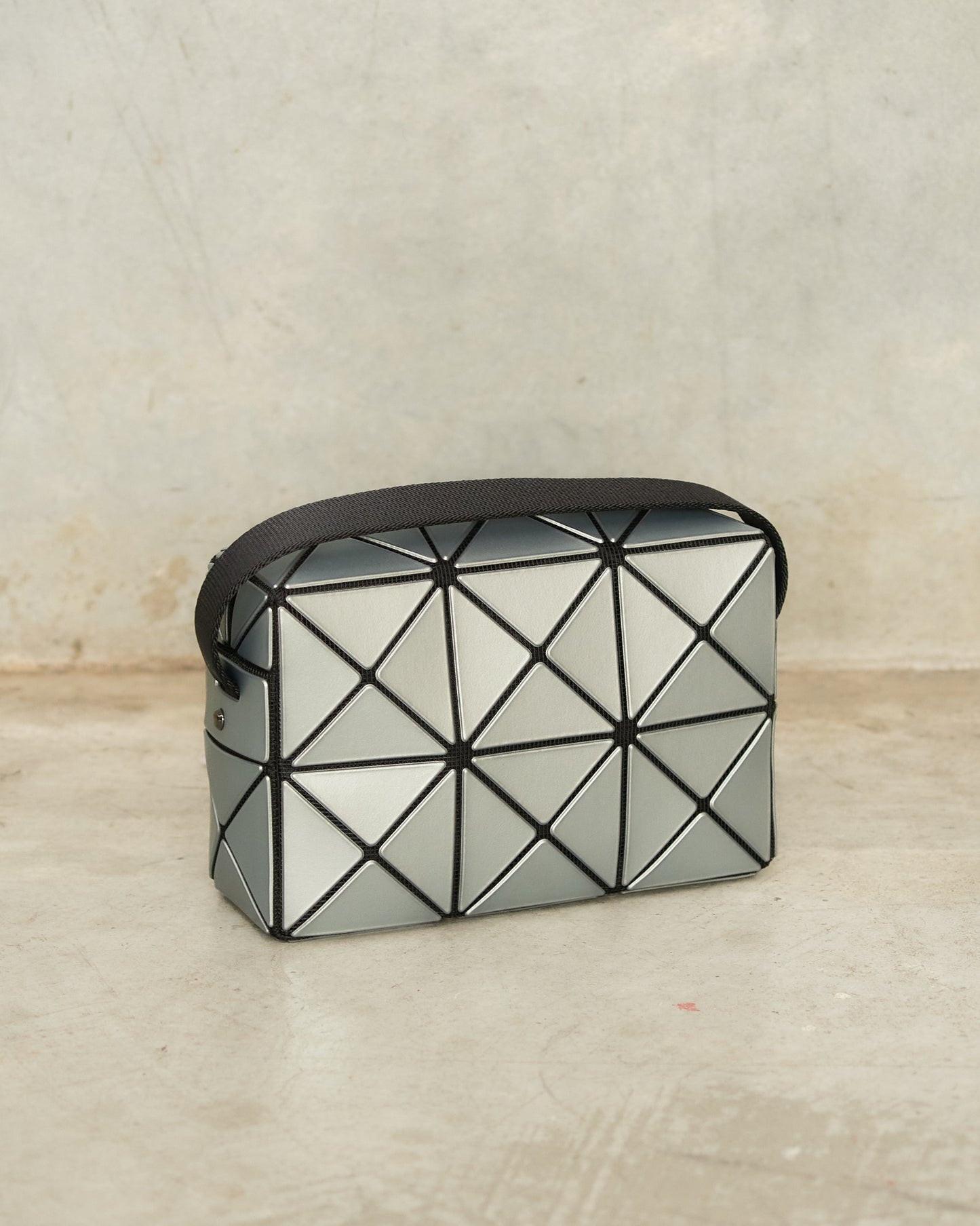 Blue Metallic Cuboid Shoulder Bag