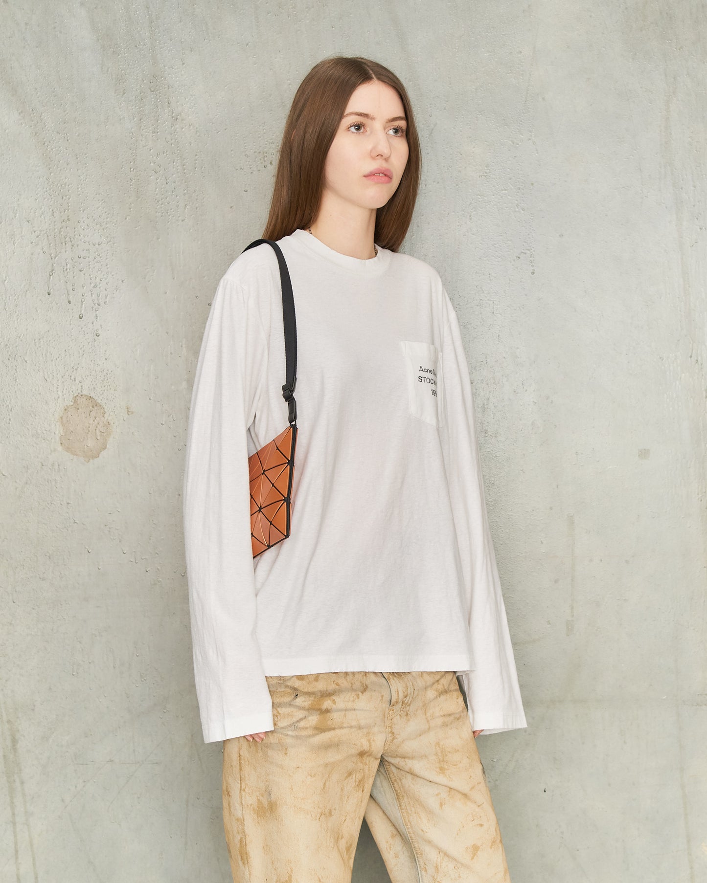 Brick Lucent Metallic Shoulder Bag