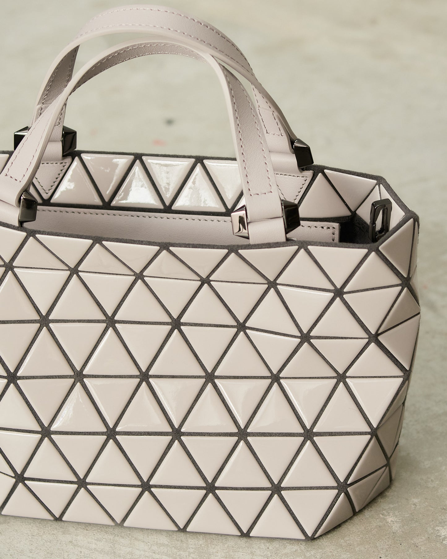 Greige Crystal Gloss Handbag