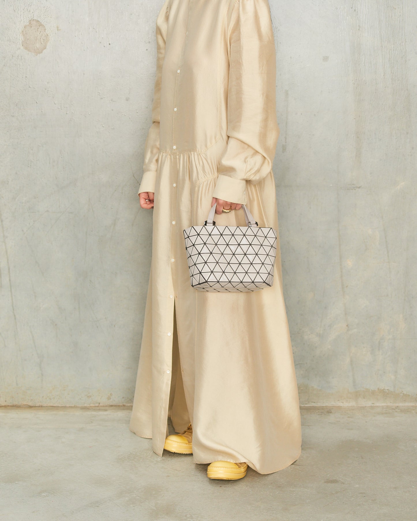 Greige Crystal Gloss Handbag