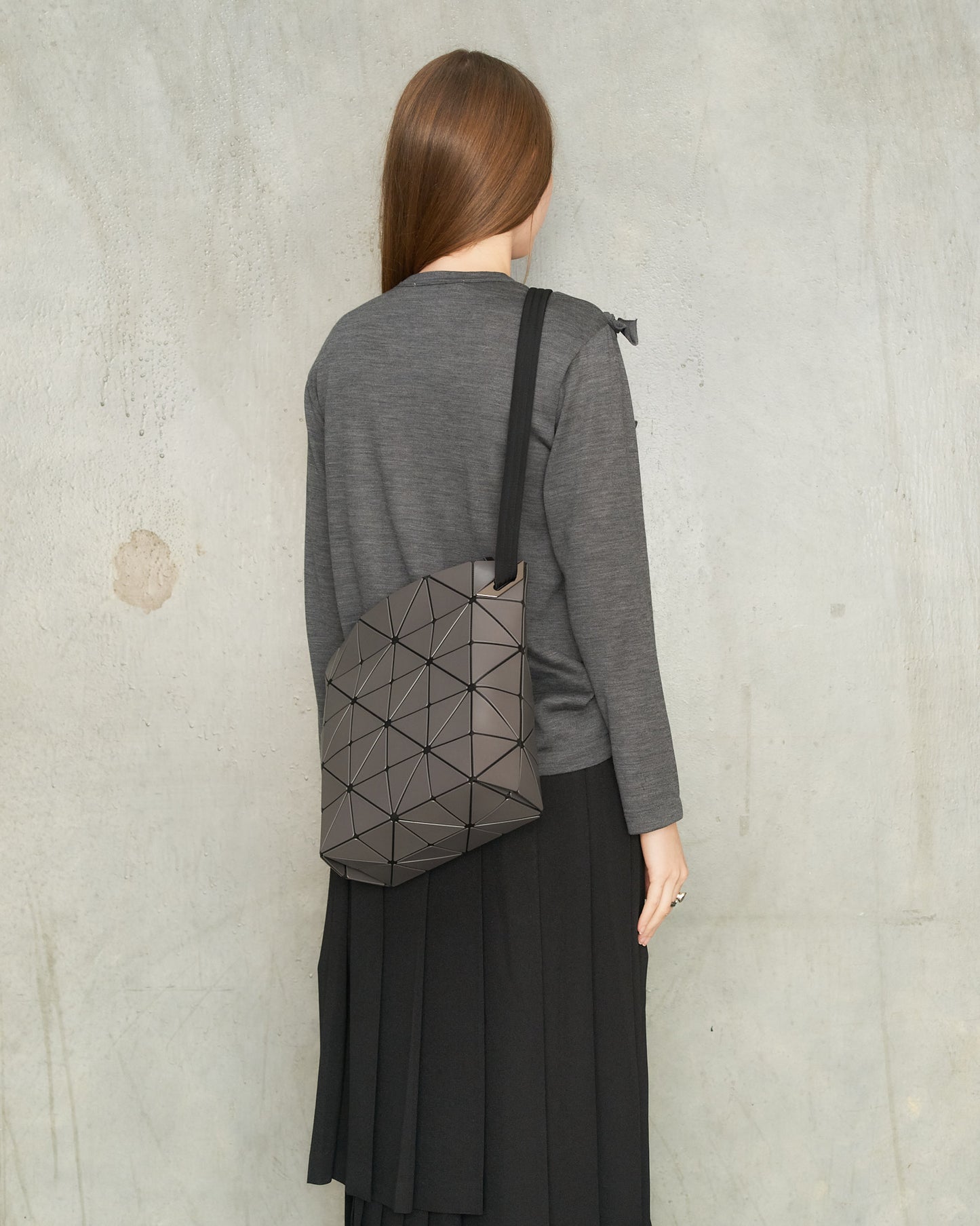 Charcoal Grey Blocky Shoulder Bag
