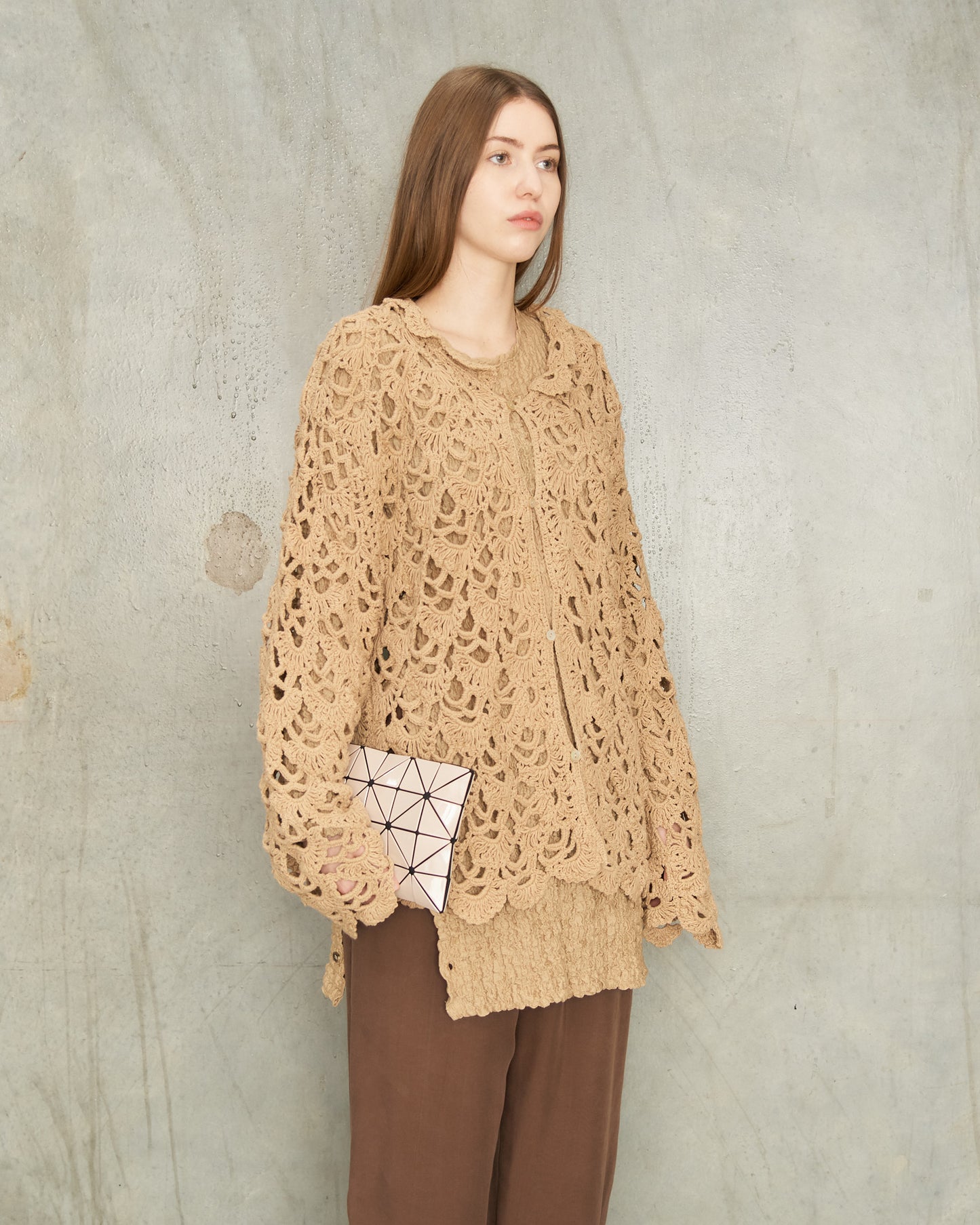 Light Beige Lucent Pouch