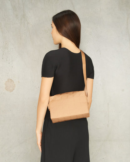 Beige Shine Track Mini Shoulder Bag