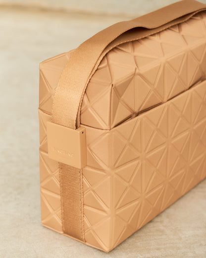 Beige Shine Track Mini Shoulder Bag