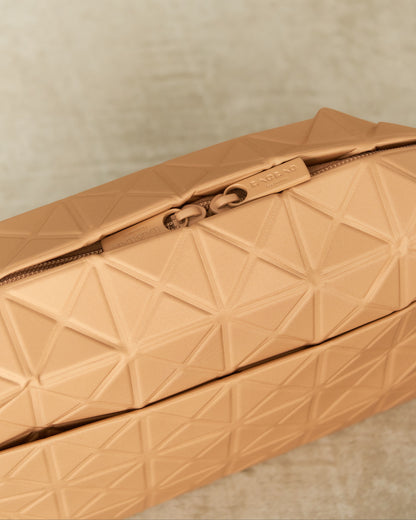 Beige Shine Track Mini Shoulder Bag