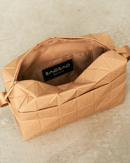Beige Shine Track Mini Shoulder Bag