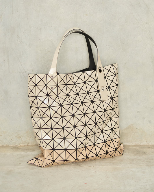 Beige Two-Tone Prism Tote