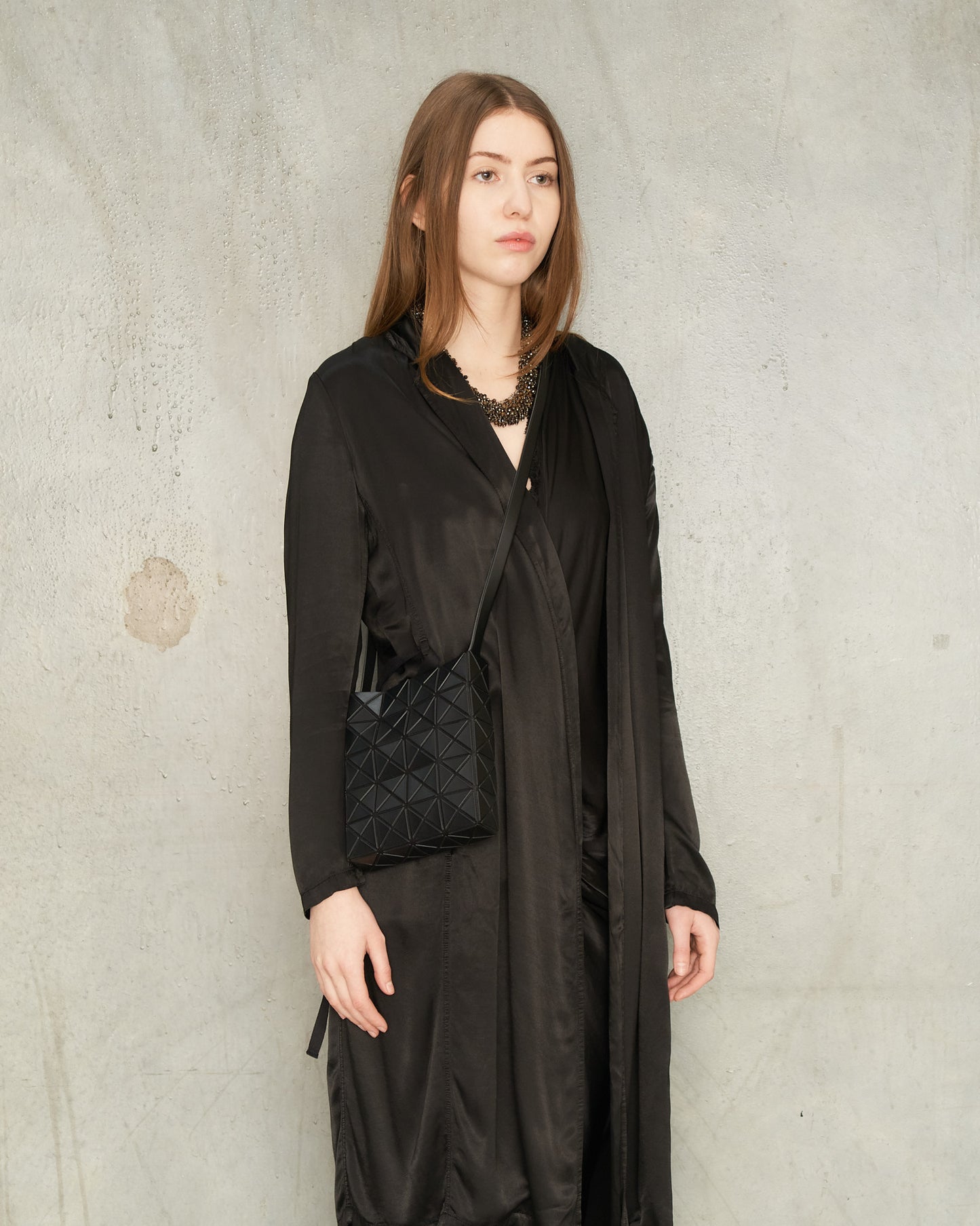 Matte Black Prism Shoulder Bag
