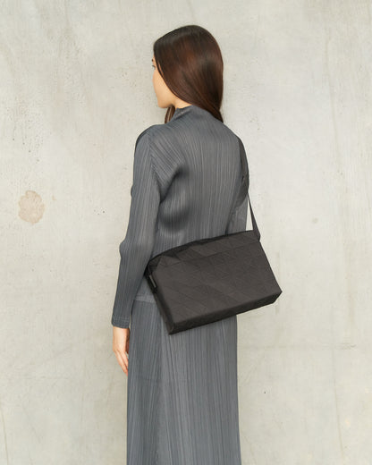 Black Shine Track Shoulder Bag