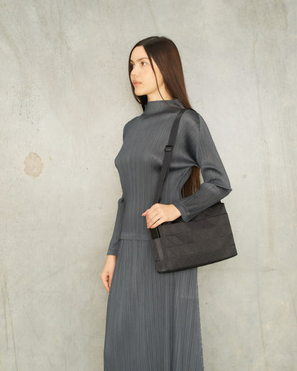Black Shine Track Shoulder Bag